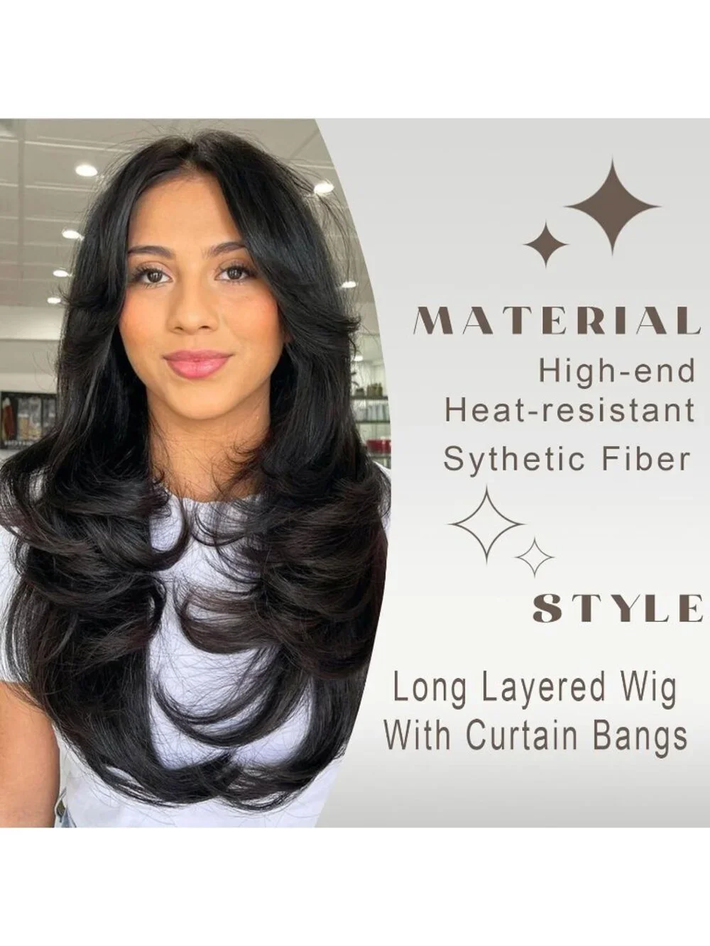 Women's Copper Red Long Blonde Wavy Synthetic Platinum Layered Classic Wigs
